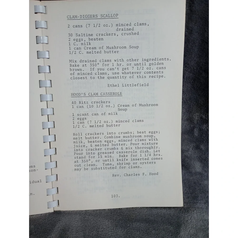 Old North Church Cookbook Marblehead Massachusetts 1978 Typed Local‎